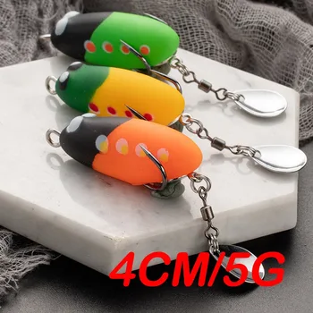 Cheery WEI Mini Thunder Frog 4cm 5g Double Hook Floating Lures Thunder Frog Soft Bait Soft Fishing Lure High Bionic Soft Bait – Soft Lure – view 3