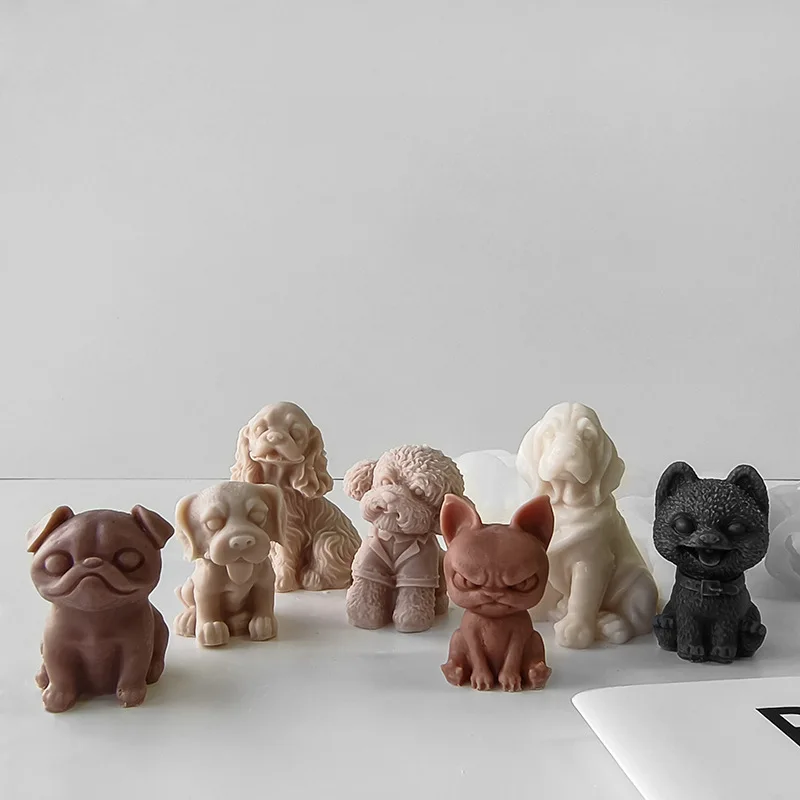 Angry Puppy Silicone Candle & Gum Drops Mold DIY Handmade Cake Tool details