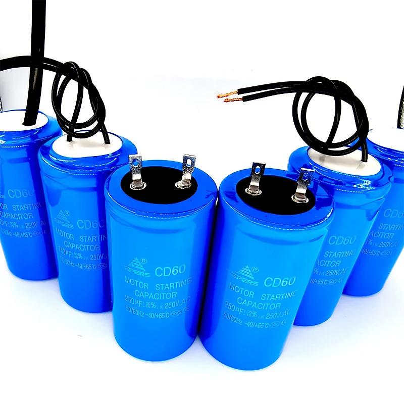 Motor Start Capacitor with Wire 250V 100uF 150uF 200uF 250uF 300uF 350 400 450 500MFD Starting Capacitor for Washing Machine Fan