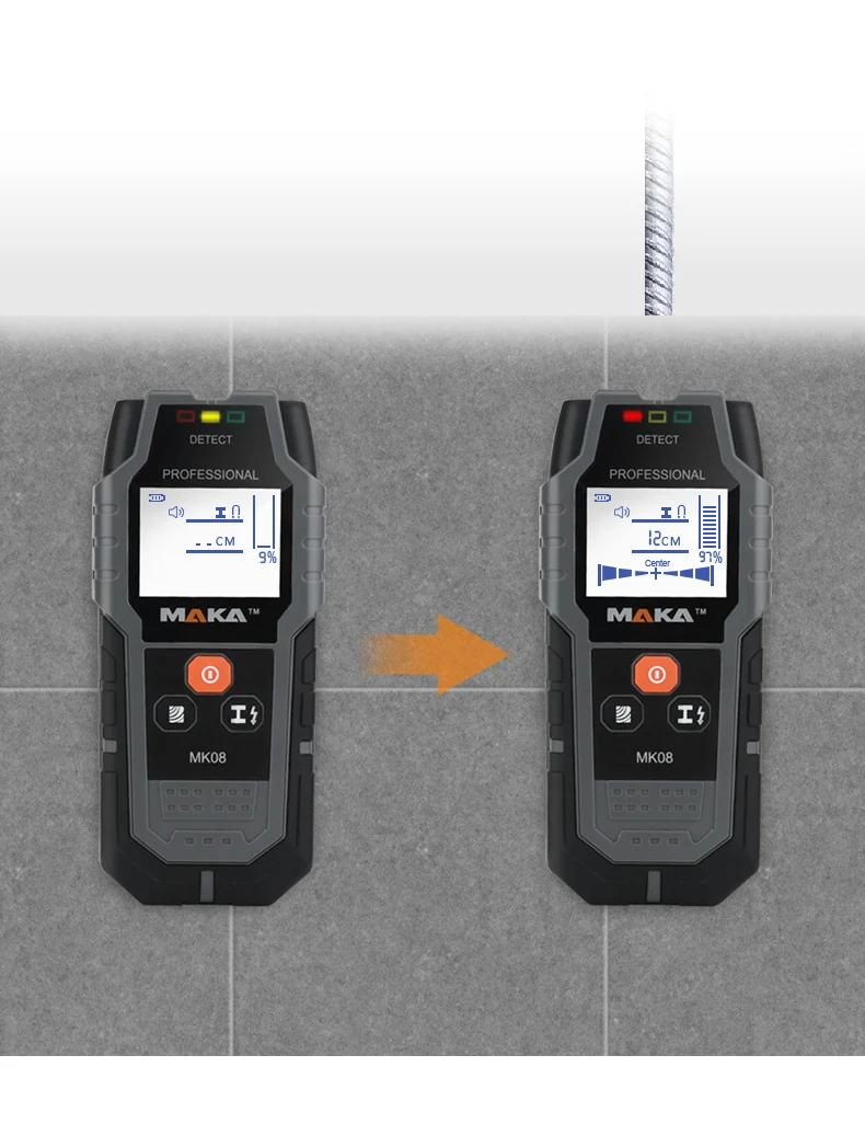 
 Лидер продаж, цифровой Деревянный Центр Intertek CE Rohs FCC ETL, обнаружитель проводов под напряжением, настенный детектор  