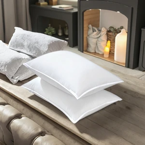 Luxury Chenhonor Hotel Pillow Core Velvet Back Design Ordinary Fibers Filling Fluffy Triangle Shape Bedding 1100g Machine