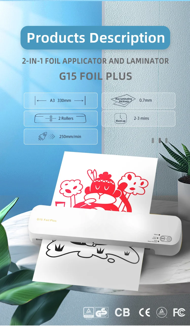 Oem Odm High Quality Craft A3 Size Gold Foil Laminating Machine