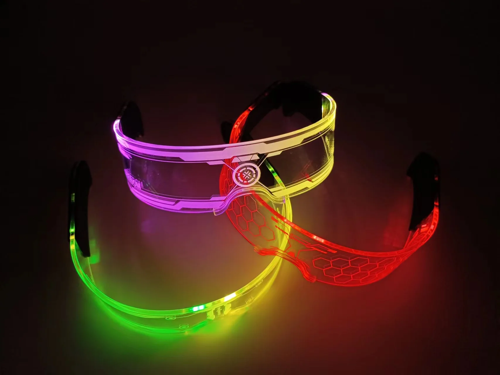 Multi Colors Festival Cyberpunk Led Lights Luminous Glasses Parties 