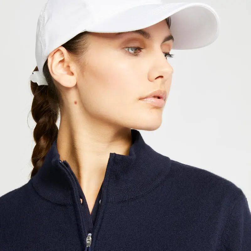 Womens Golf Longsleeved Polo Shirt Quarter Zip Pullover Sweatshirt 1/