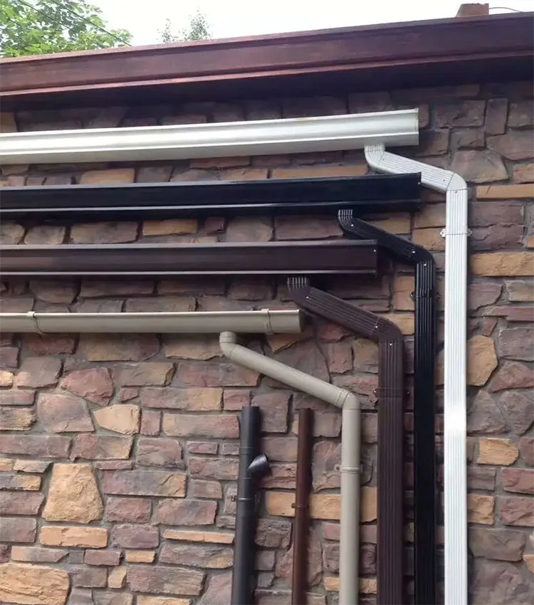 Multi Colors Available Aluminium Rain Gutter Downspouts Rain Water
