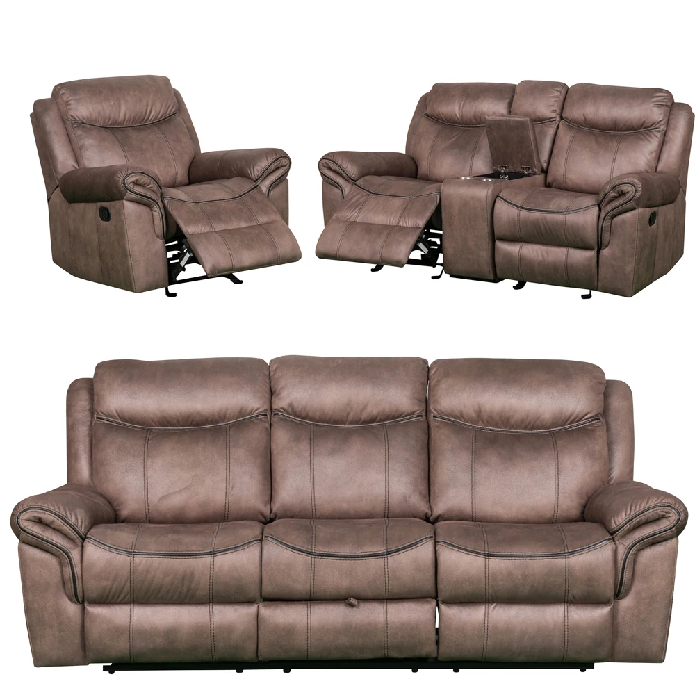 Oem Custom Living Room Furniture Home Theater Glider Manual Brown
