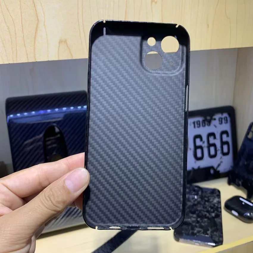 Coque Fibre De Carbone Pour IPhone 15, 14, 13, 12, 11 Pro/Pro Max - Générique Neuve