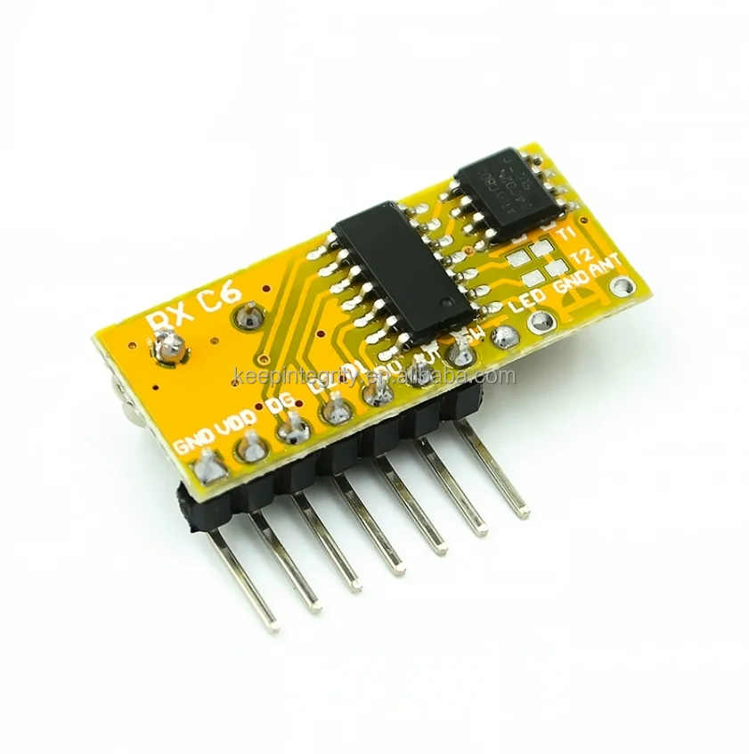 RXC6 5V Learning Wireless Remote Control Receiver Module 4-Channel Receiver RXC6 433M