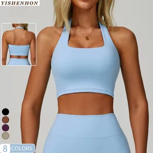 YISHENHON Wholesale Fitness Clothes for Gym Womens Yoga Bra Lady's Workout Plus Size Sports Bras Top Running Sportswear