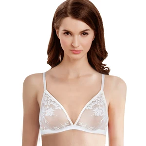 French Style Bralette Deep V Lace Wireless Thin Underwear Sexy Lingerie Soft Push up for Women Hot Bra