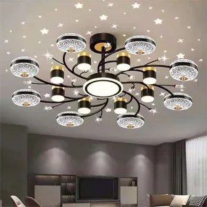 JACKSUN Living Room Starry Sky Ceiling Pendant Light Modern Minimalist Acrylic Pendant Lamp for Bedroom Living Room