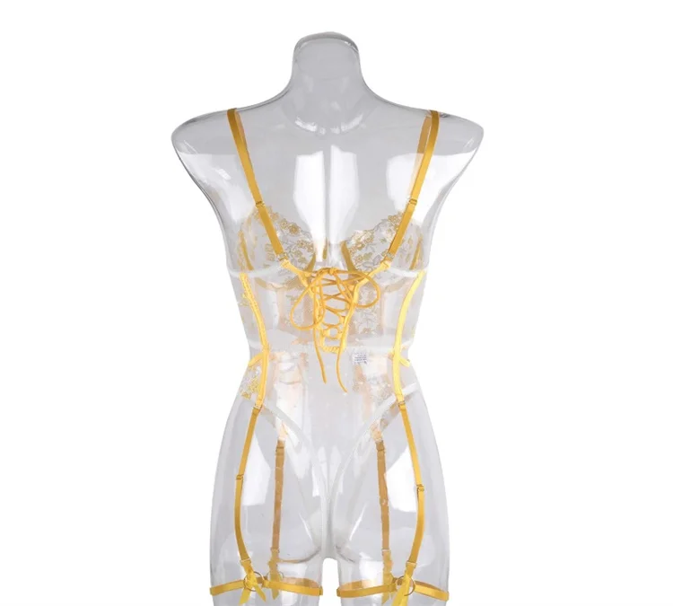 Custom Logo Women One Piece Lingerie Deep V Teddy Lace Bodysuit Sexy Mature Women's Lace