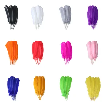 Wholesale 10-12 Inch 25-30 cm Turkey Tail Feathers Turkey Quills Feather for Carnival Costume Backpacks Design Millinery Decor