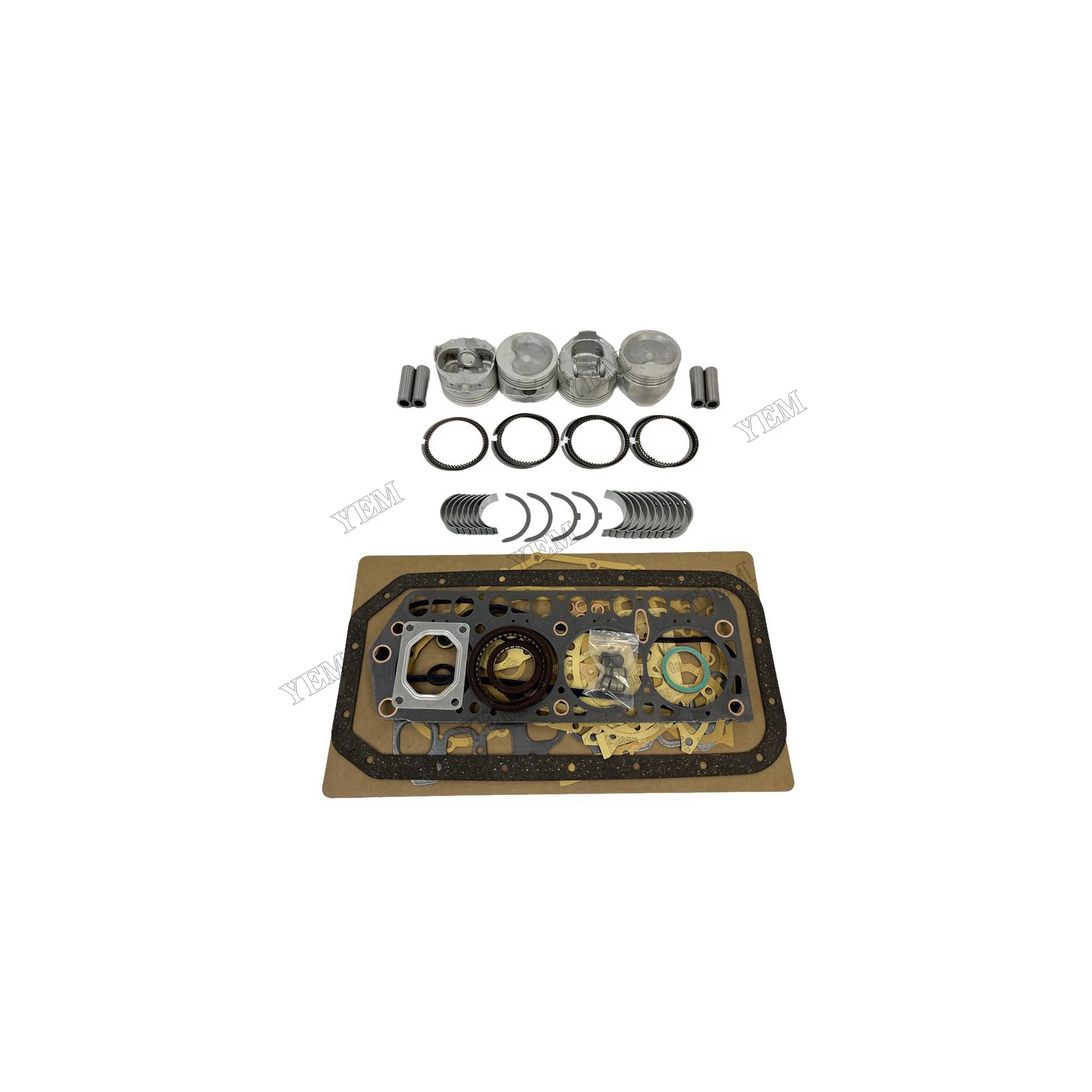 Rebuild Kit With Piston Ring Cylinder Gaskets Piston Bearings Suitable for Toyota 4Y Engine Parts With Warranty