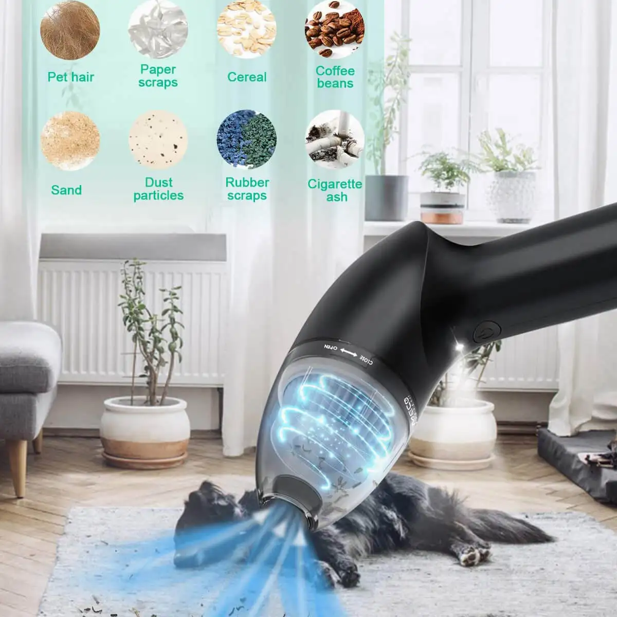 Mini aspirateur portable avec aspiration haute puissance 70W 4,3 kpa 53ML  tasse à poussière mini aspirateur portable rechargeable