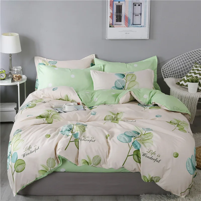 Five Star Hotel White Bedding Set 100 Polyester Bed Sheet Set Bed