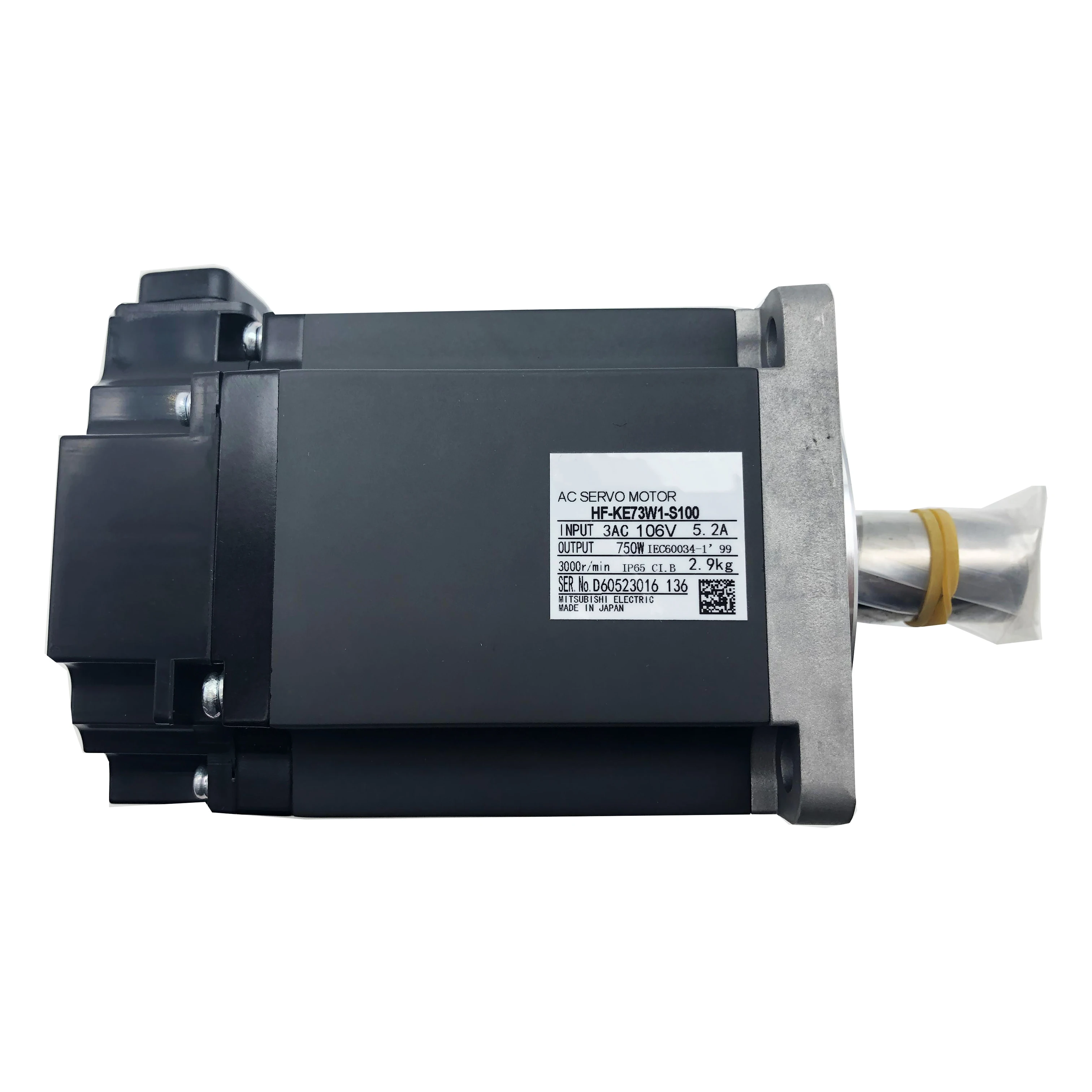 Teljesen új, eredeti HF-KE73W1-S100 HF-KE sorozatú kompakt váltakozóáramú szervomotor, 750 W teljesítmény, nagy pontosságú vezérlés, alacsony fordulatszámon is stabil nyomaték, MR-E sorozatú szervohajtóművekkel összeegyeztethető, kis automatizált berendezésekben széles körben használatos.