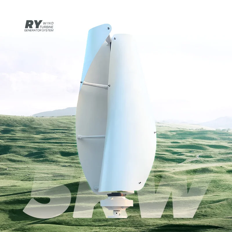 RY Small Wind Turbine Power Generation Free Energy Vertical Axis Windmill Mills 2kw 5kw 10kw 12v 24v Residential Wind Generators