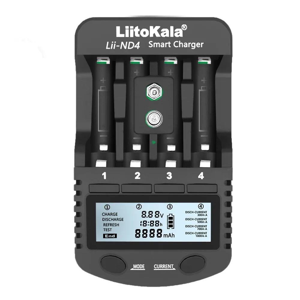 Liitokala Lii-nd4 1.2v Nimh/cd Charger Aa/aaa - Buy Liitokala Lii-nd4 1 ...