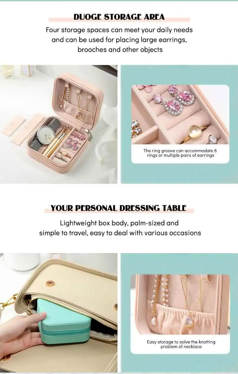 Folding Pu Leather Travel Laserable Leatherette Jewelry Box Buy