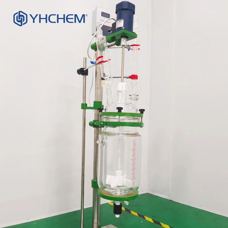 5 Liter Lab Pilot Scale Reactor Glass Bioreactor