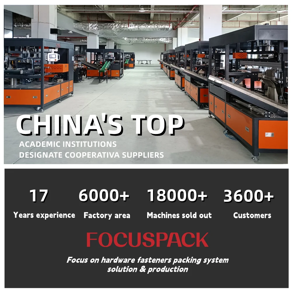 Focuspack High-Speed Automatic Nail Packing Machine Full Automatic Screw Pack for Box Carton Case Packaging