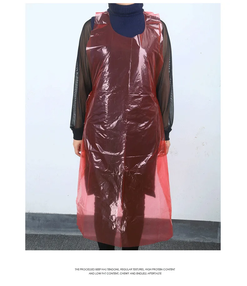 Environmental Cpe Disposable Plastic Apron Without Sleeve Medical