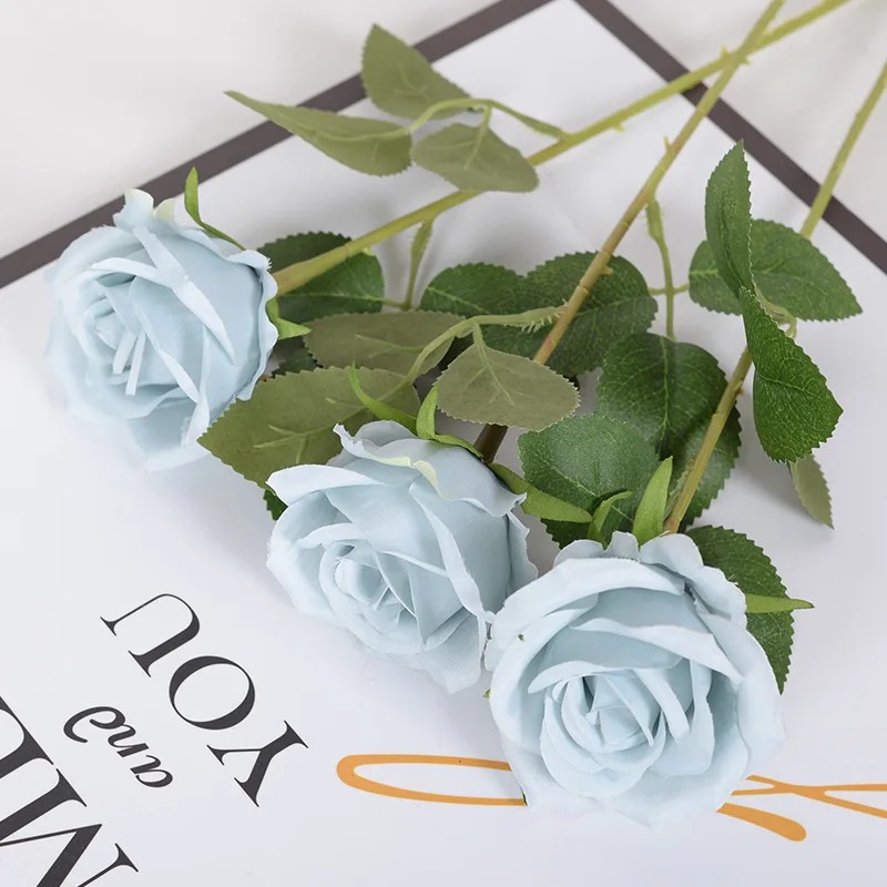 Factory Wholesale Rose Single Artificial Flower Real Touch Rose Flower
