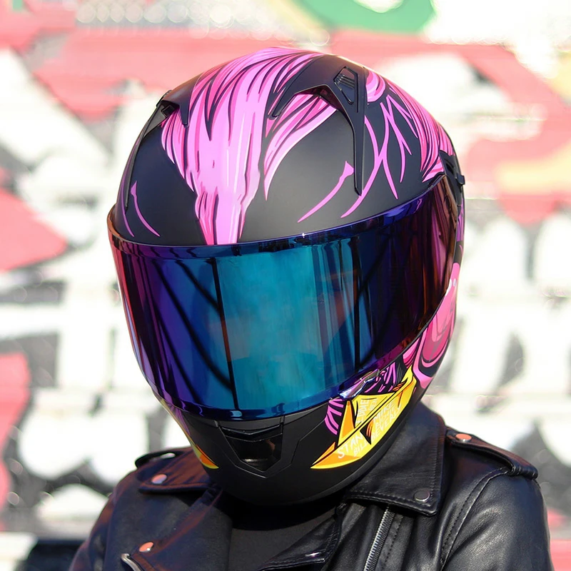 Police Motorcycle Helmet With Patent Leather Visor