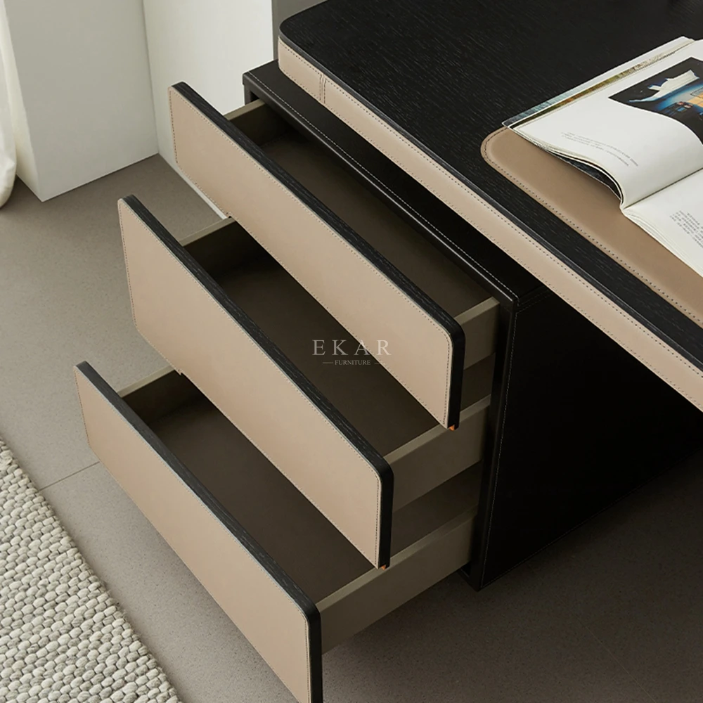 Economic Simple Design Office Computer Desk with Drawer Modern Home Furniture Wooden Study Desk for Home Office supplier