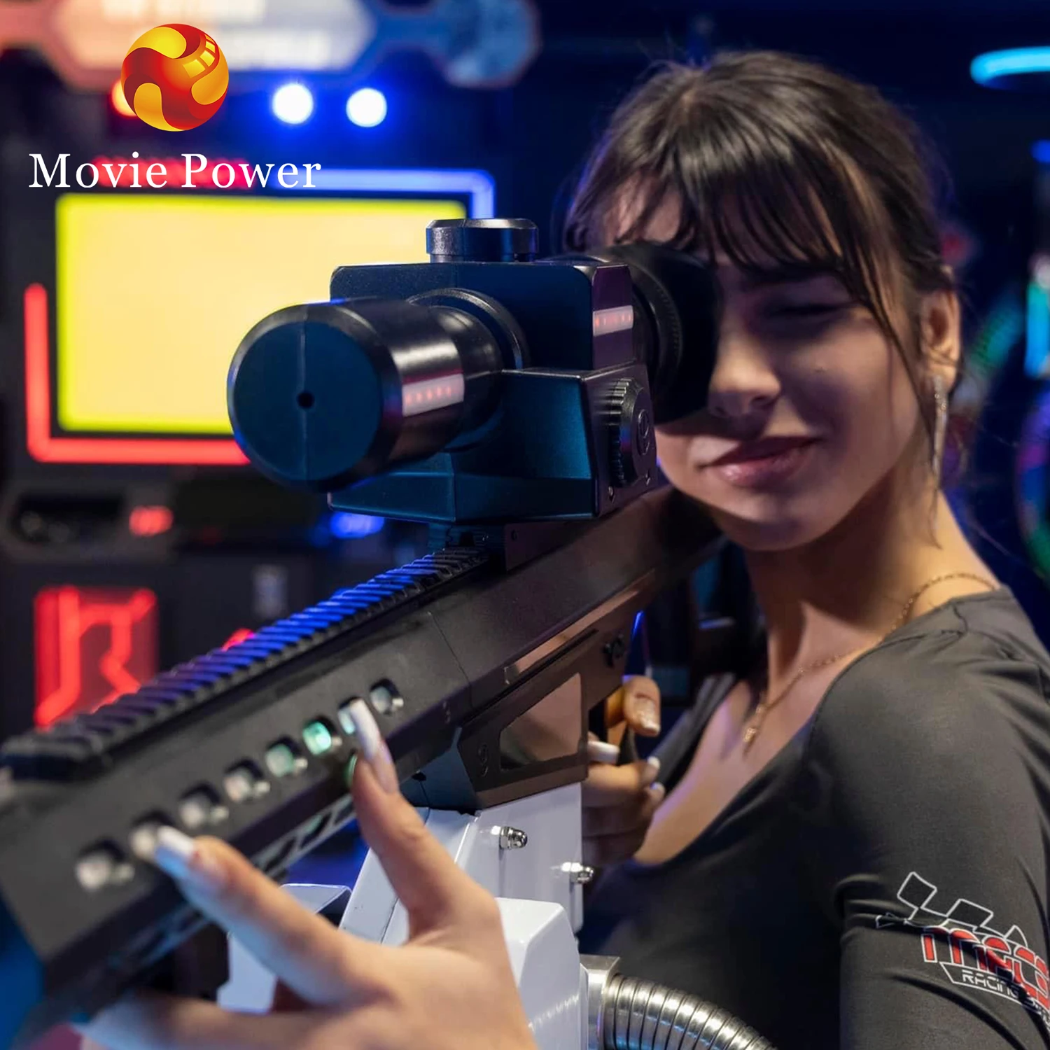 Immersive Virtual Reality Time Crisis Target Arcade Shot Gun Shooting Games Indoor Ar Sniper Shooting Games for Kids Adults
