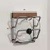 Black walnut wood - double-layer pot lid holder - gunmetal ash