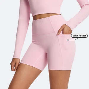 High Waist Sports Shorts Breathable Quick Dry High Elastic Women's Gym Fitness Workout Running Shorts Ladies Activewear Shorts