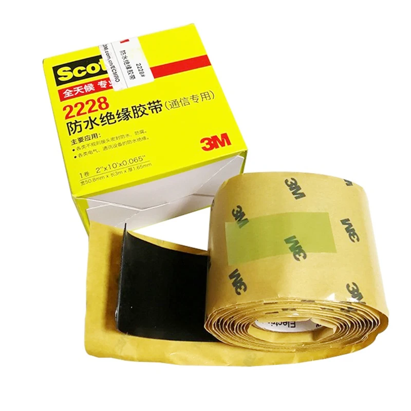 3m Brand 3m 2228# Waterproof Electrical Insulating Tape / 3m Black Tape / Waterproof  Tape - China Waterproof Tape, Adhesive Tape