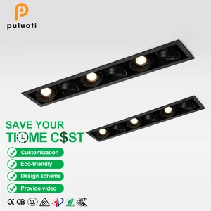 PULUOTI Factory Direct Sale Anti Glare 30W 48W LED Ceiling Light Recessed Downlights Spotlight AC220V Indoor Light Black