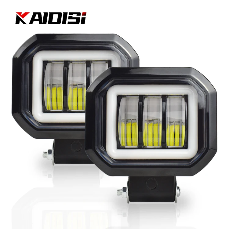 Лучшие продажи высокая мощность 4 дюймов 30 Вт светодиодный свет работы квадратном каблуке белого синего красного цветов диафрагмы мотоцикла система освещения для автомобиля внедорожный