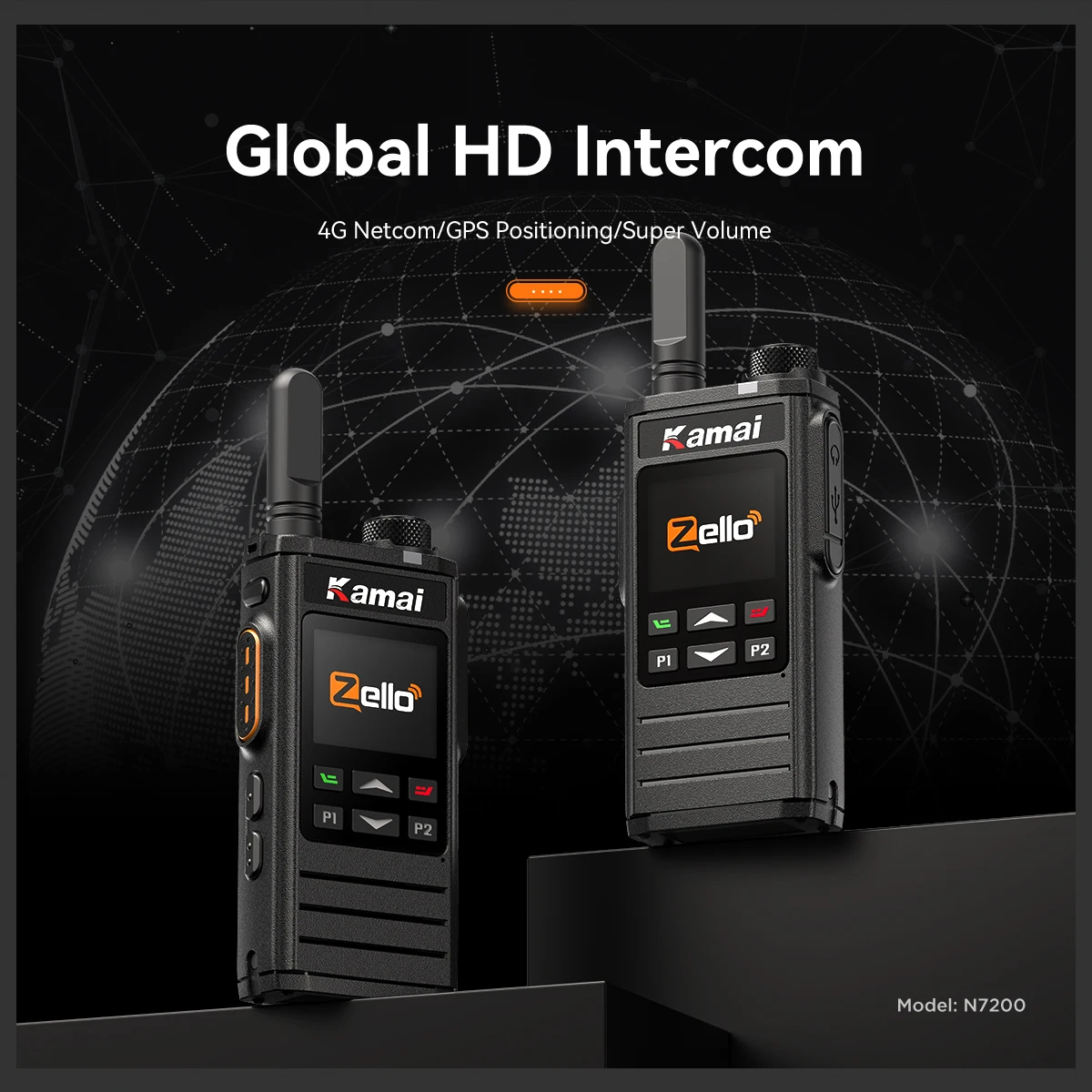 Radio Zello HamGeek HG33 Avec Caméras 5MP+13MP Et GPS - Talkie-walkie Intelligent, Neuf