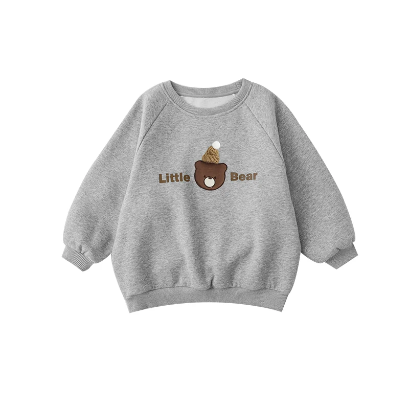 Sweat Enfant Col Rond Motif Chien Dessin Animé - Garçons Filles 5-13 Ans