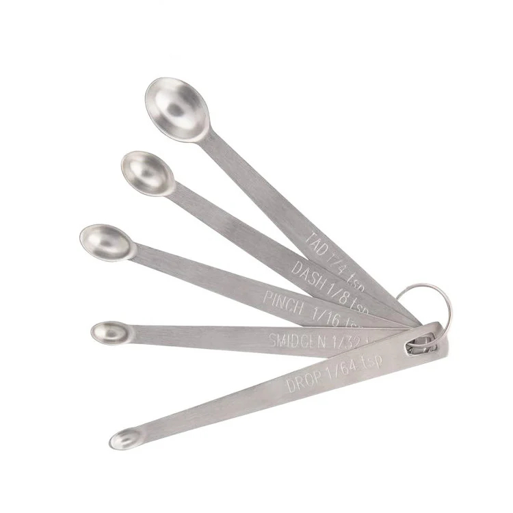 Kitchen Gadgets Wholesale 5 Pcs Mini Stainless Steel Measuring Spoons Set