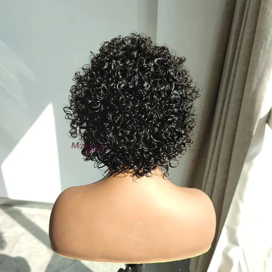 Parrucca Pixie Cut Biondo Miele Acqua Onda Profonda Parrucca In Pizzo Afro Riccio Corto Bob Parrucche Di Capelli Umani Parrucca Frontale In Pizzo Di Colore Naturale Per Le Donne_voghion.com