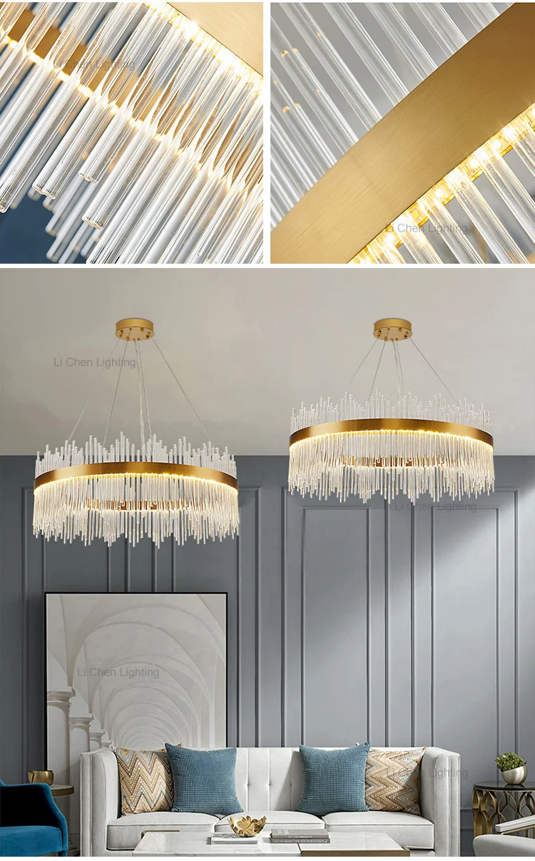 p0016 good quality vintage style dinning room decoration glass gold led pendant light-2