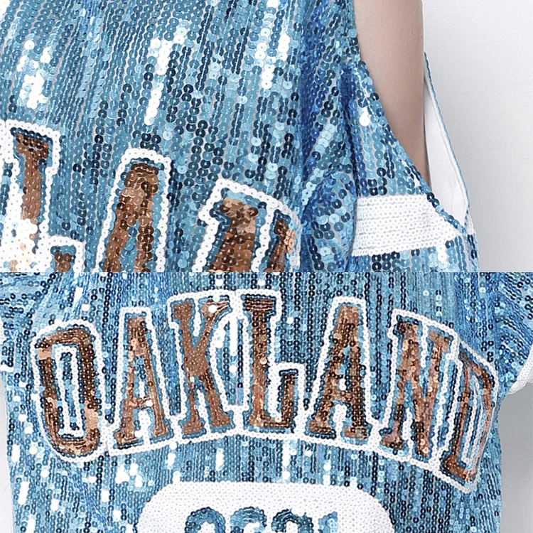 Wholesale YIZHIQIU Sequin Jersey Dress Women Custom Dallas Cowboys jersey  From m.