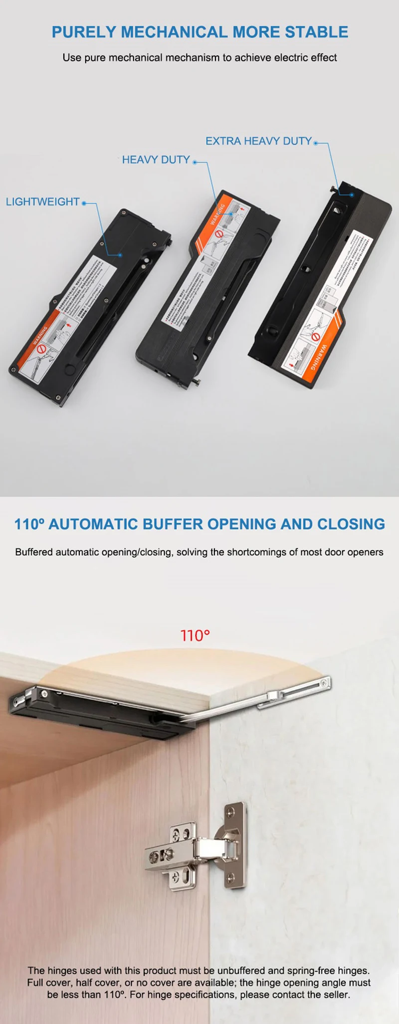 High Quality Push to Open Cabinet Hardware - One Touch Soft Close