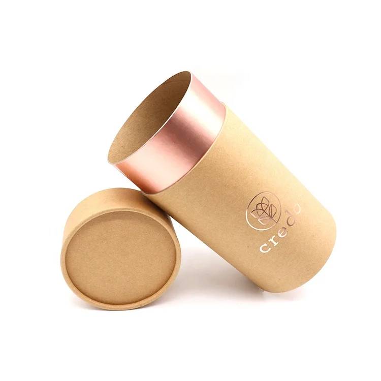 Luxury Custom Round Paper Tube Box Biodegradable Kraft Cardboard Tube