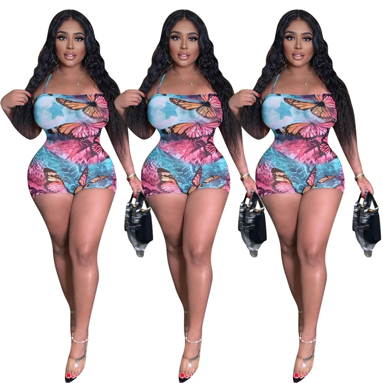 MOEN Butterfly ropa mameluco Summer new Sexy  Ladies One Piece Jumpsuits New Arrivals Women Jumpsuit