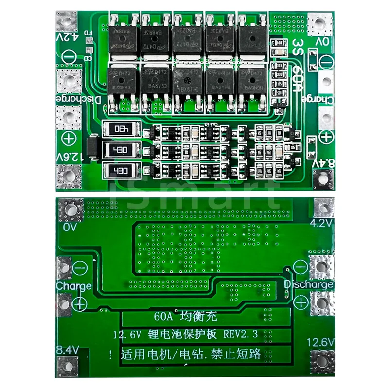 BMS 3S 12V 40A Balancer 18650 Scheda Di Protezione Della Batteria Al Lio 3S BMS Caricabatterie Agli Ioni Di Lio Ricarica Con Bilanciamento - Foto 4