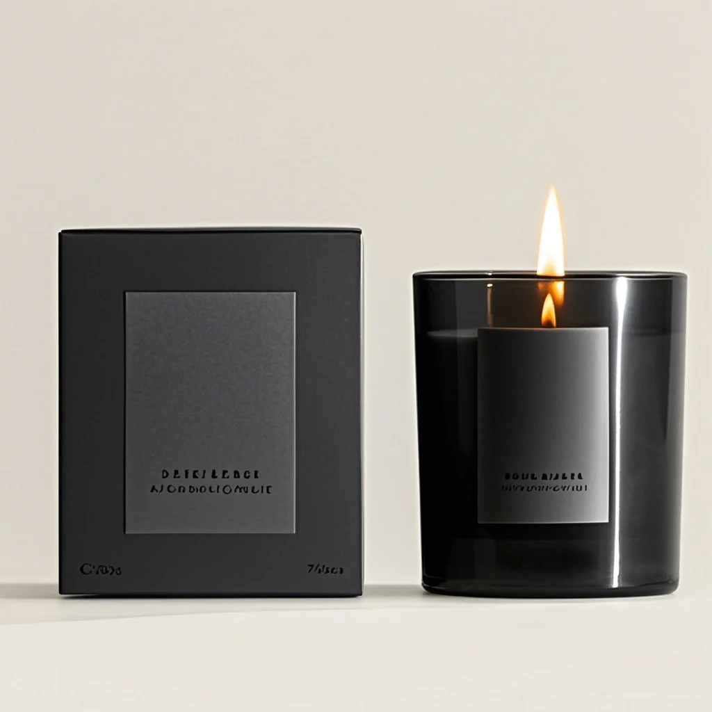 custom luxury candle vessels unique black glass jars empty 3oz 8oz 10oz ...
