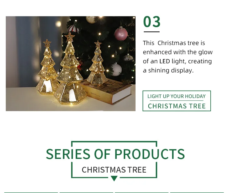 china wholesale christmas lights led string lights gifts cheap glass christmas ornaments desktop christmas tree manufacture