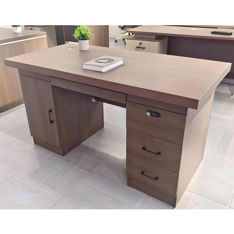 Modern Office Work Station Computer Desks Managing CEO Xecutive Wooden Small Table Set Furniture Factory Customization Wholesale image 3