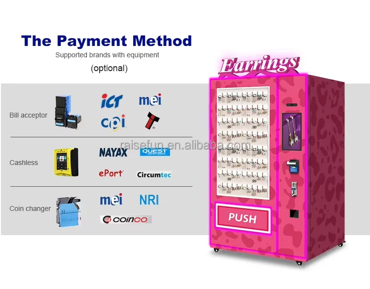 product factory price pink beauty vending machine cosmetics  smart led display showcase for  on nails false lashes hair cosmetics sale-3
